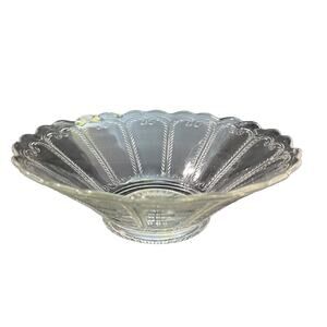 Early 20c IMPERIAL GLASS Console Serving Bowl ~ 9.5" Scroll Flute Clear #721